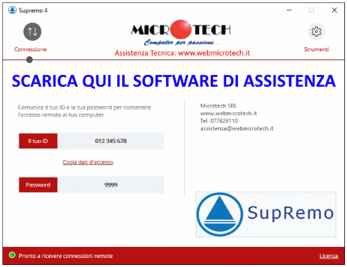 Scarica il nostro software di teleassistenza Supremo